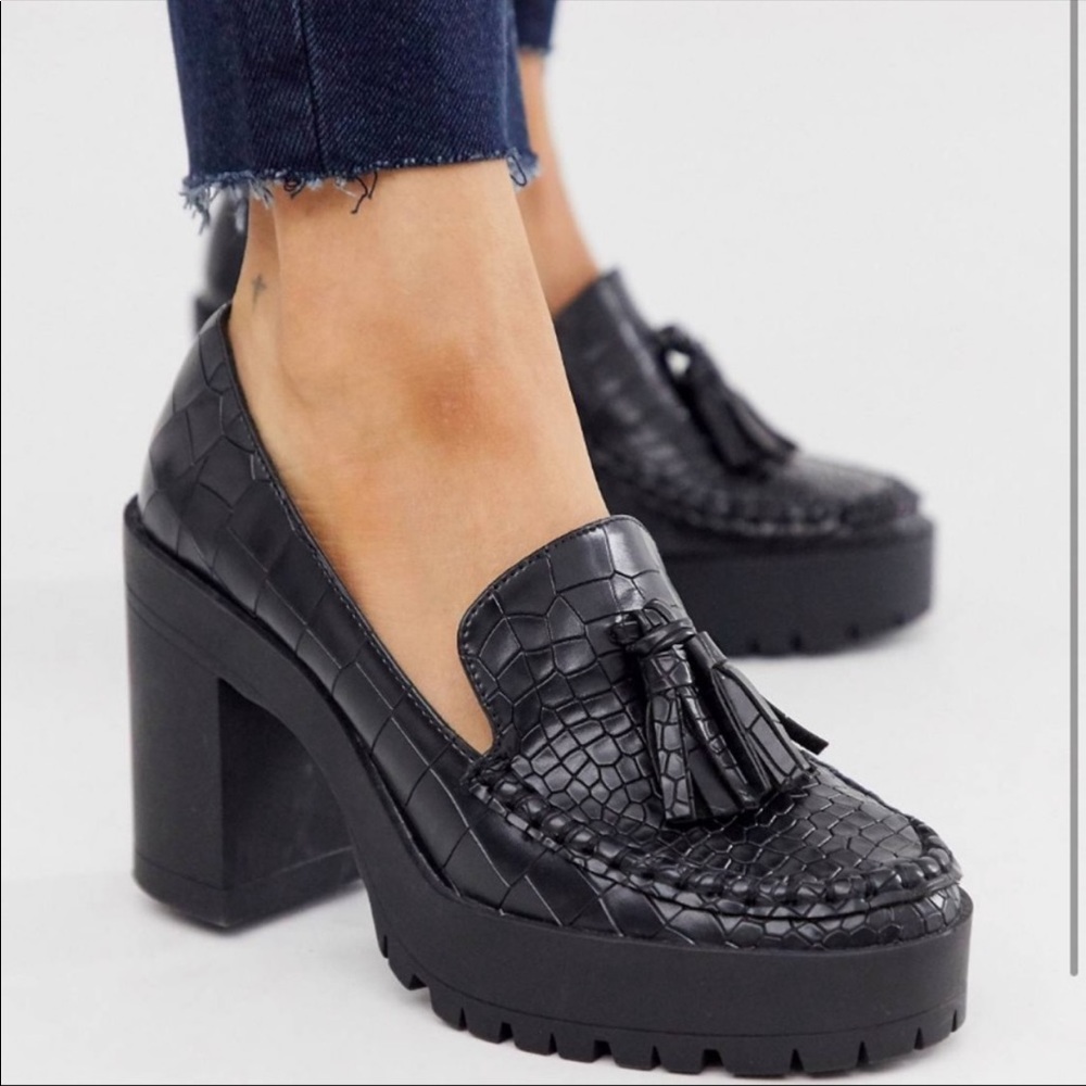 ASOS London Rebel chunky platform loafers